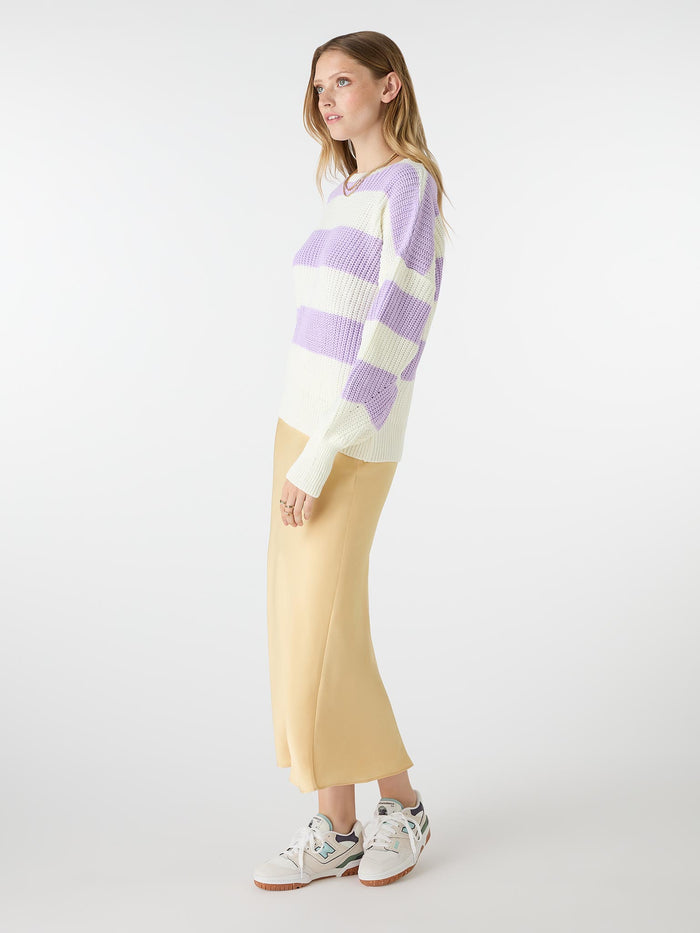 Susie Stripe Jumper in Lilac