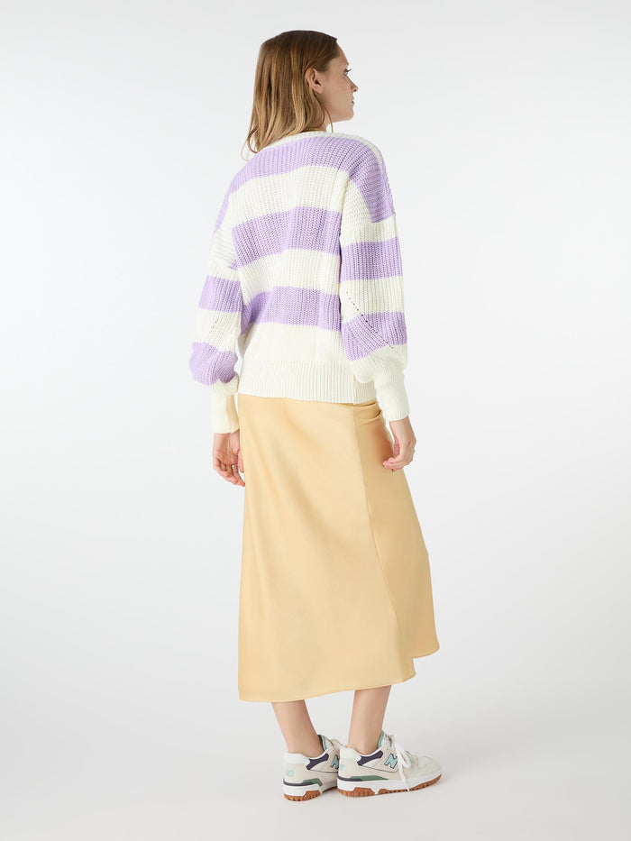 Susie Stripe Jumper in Lilac