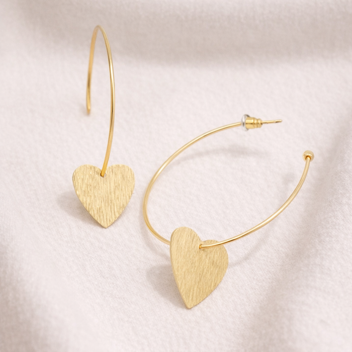 Sweetheart Hoop Earrings