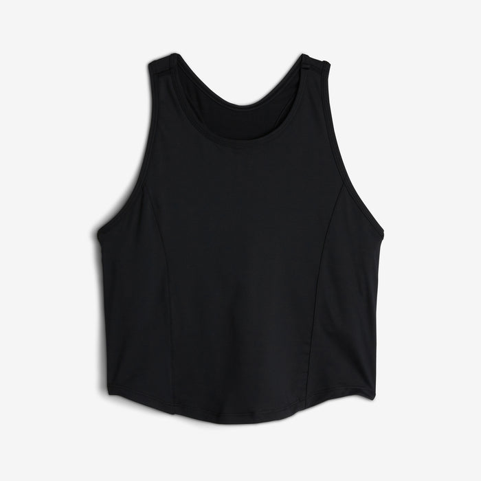 Swim High Neck Top - Black