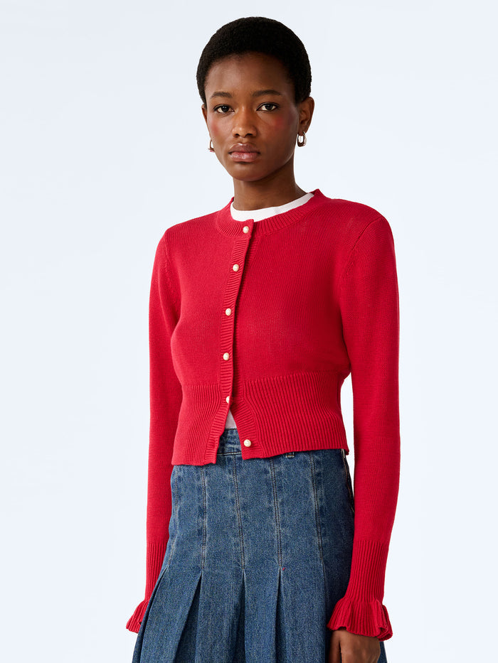 Sylvie Cardigan in Red
