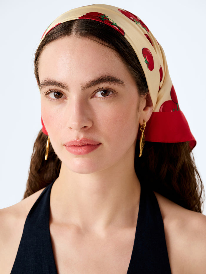 Tahiti Headscarf in Tomato Print