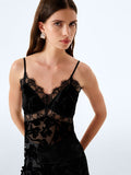 Tamara Top in Black Devore