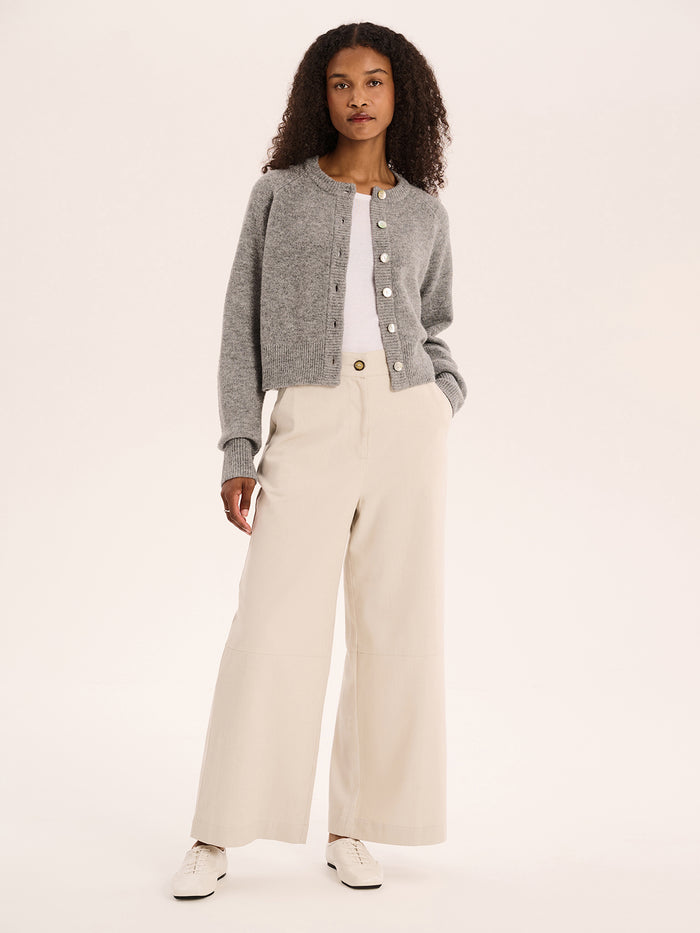 Tasmin Trouser in Ecru