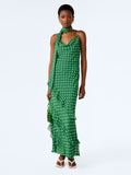 Taylor Dress in Green Starburst Print