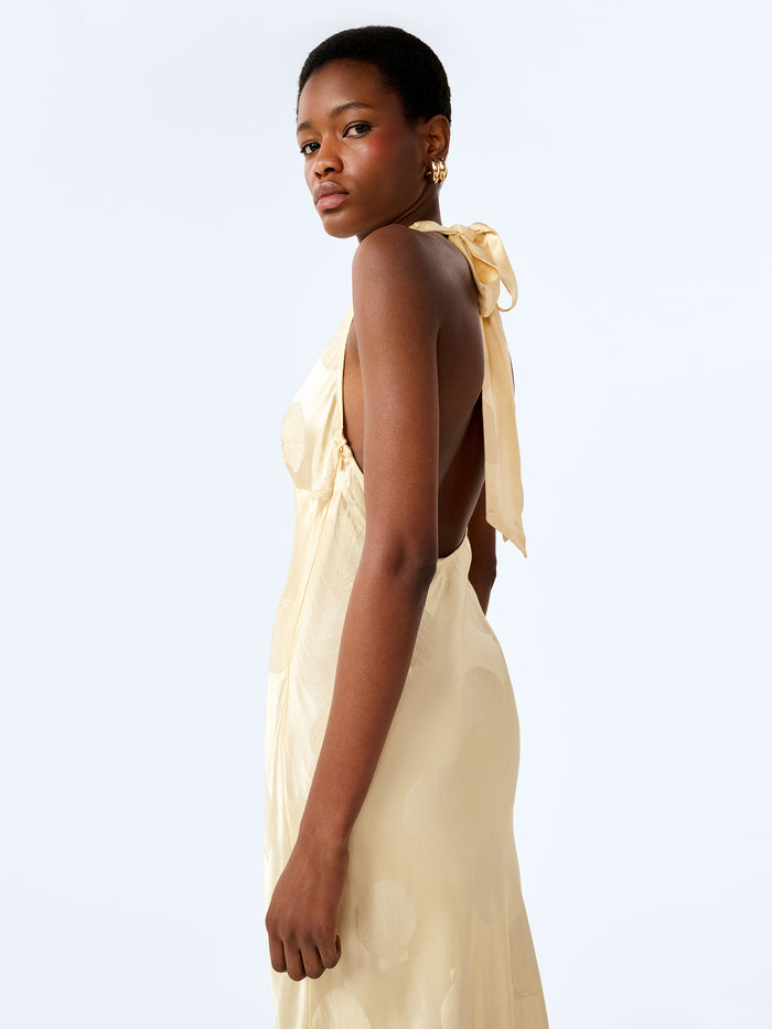 Teo Maxi Dress in Double Cream
