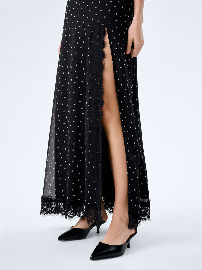 Thea Dress in Black Polka Dot