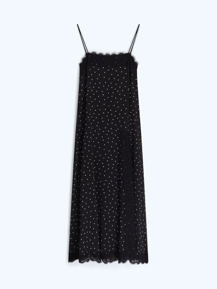 Thea Dress in Black Polka Dot
