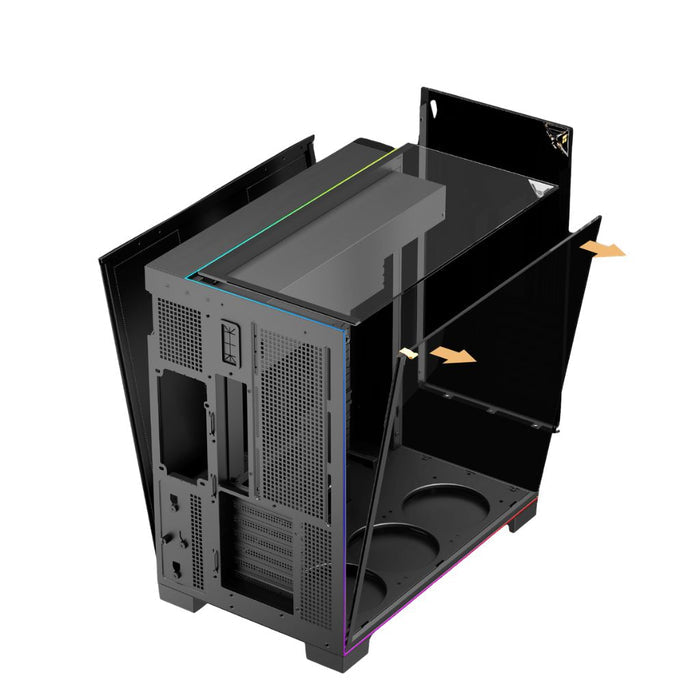 Thermalright TR-A70 VISION 5-Fan with LCD - ATX Computer Case, Black