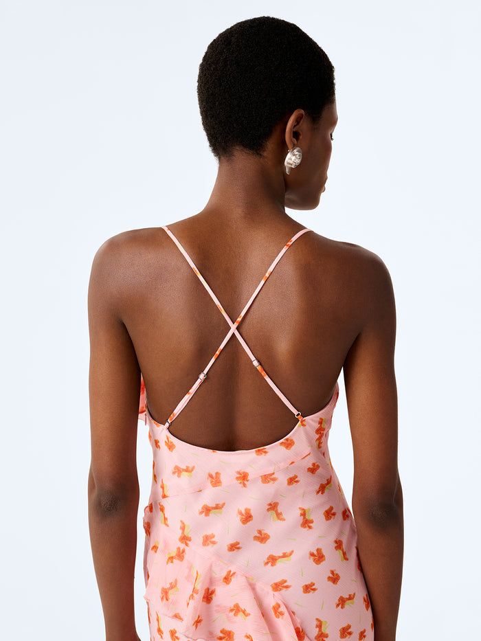 Thora Dress in Abstract Ditsy Floral