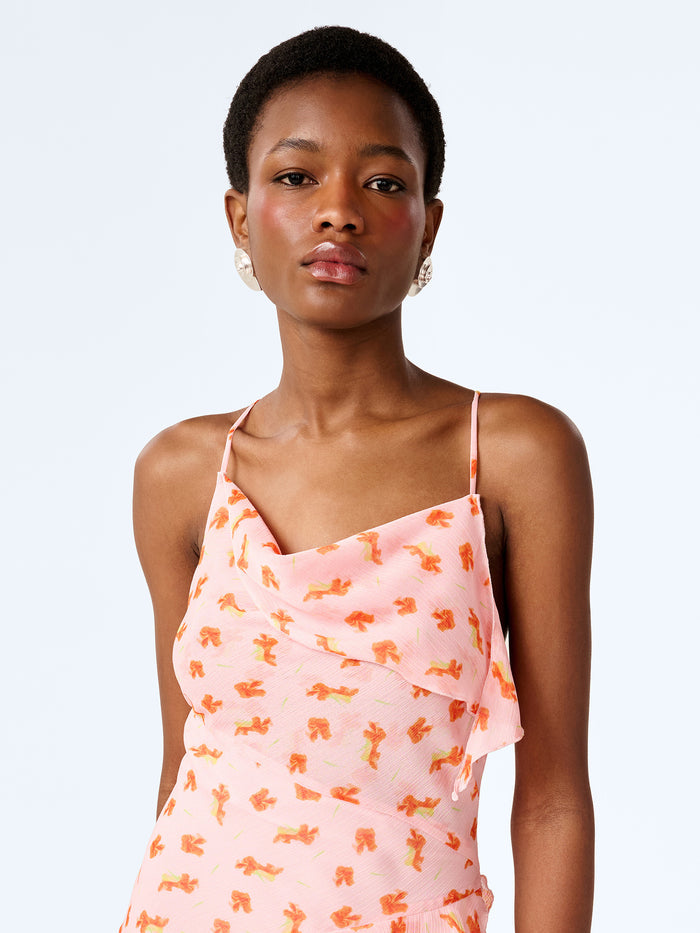 Thora Dress in Abstract Ditsy Floral