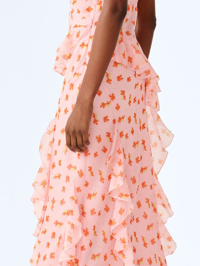 Thora Dress in Abstract Ditsy Floral