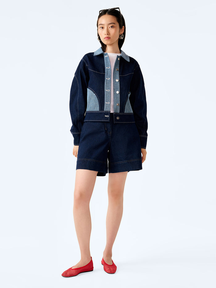 Timmy Jacket in Mid Wash and Indigo