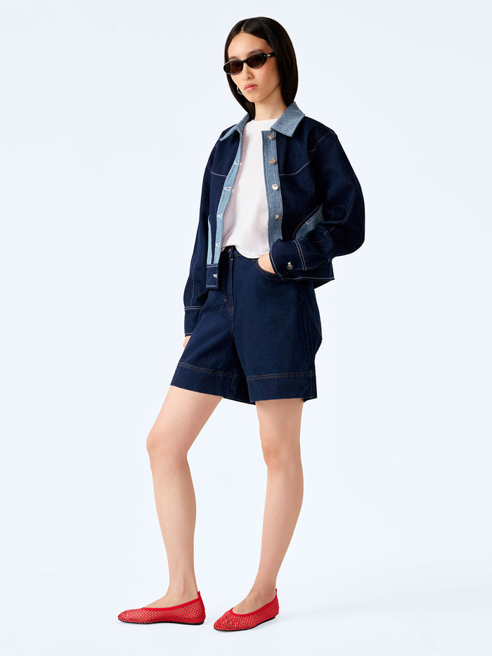 Timmy Jacket in Mid Wash and Indigo