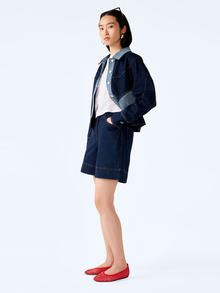 Timmy Jacket in Mid Wash and Indigo