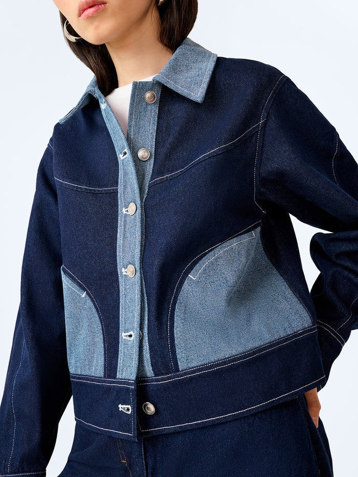 Timmy Jacket in Mid Wash and Indigo