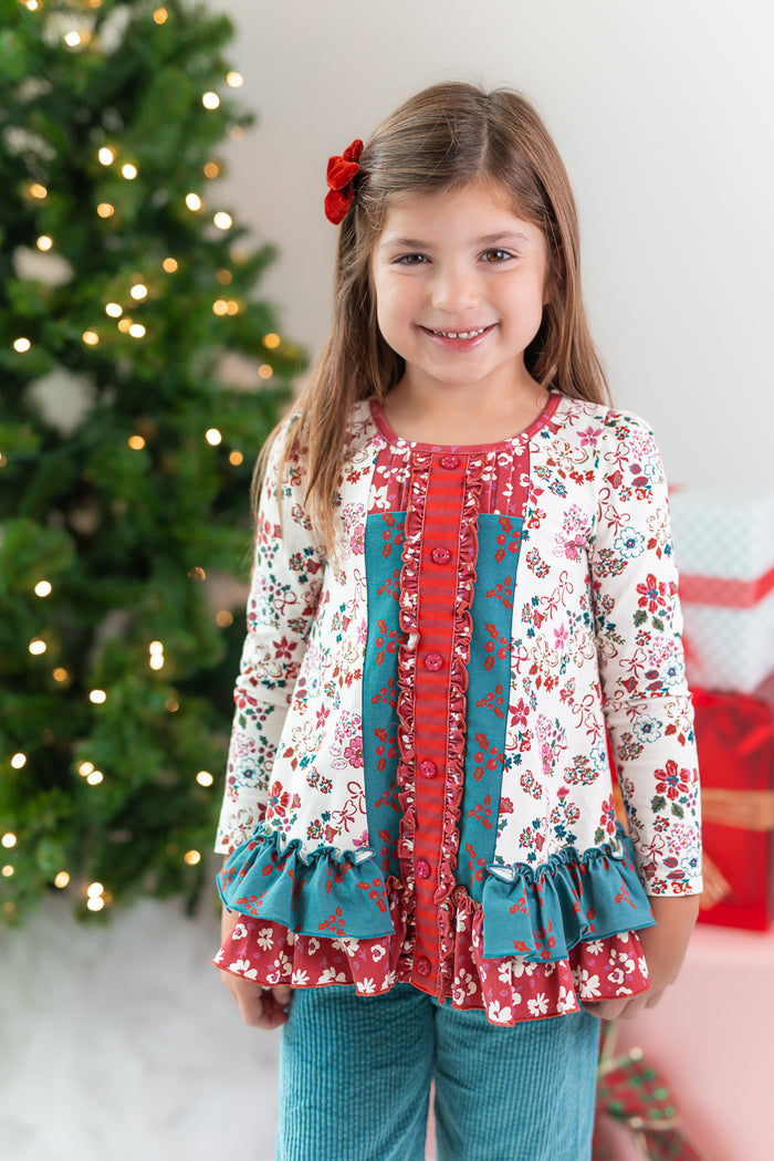 Tinselberry Lane Ruffle Tunic