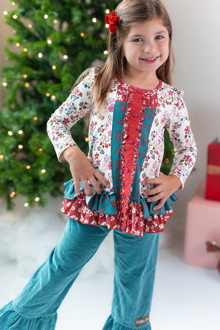 Tinselberry Lane Ruffle Tunic