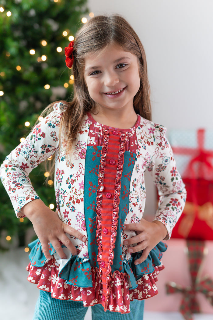 Tinselberry Lane Ruffle Tunic