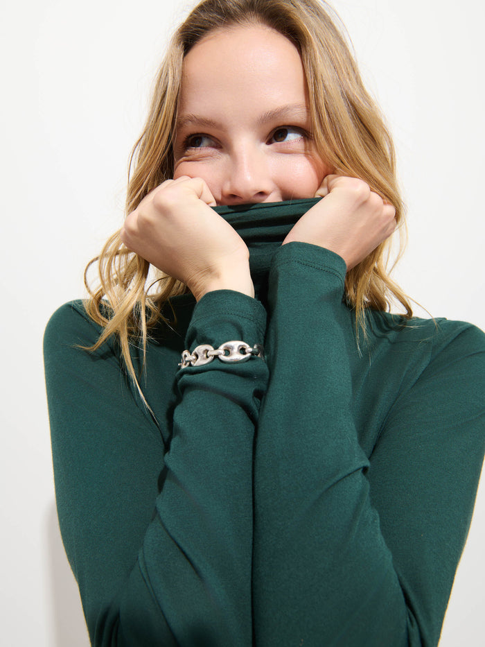 Tissue Turtleneck in Cotton
