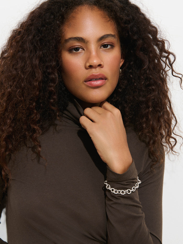 Tissue Turtleneck in Cotton