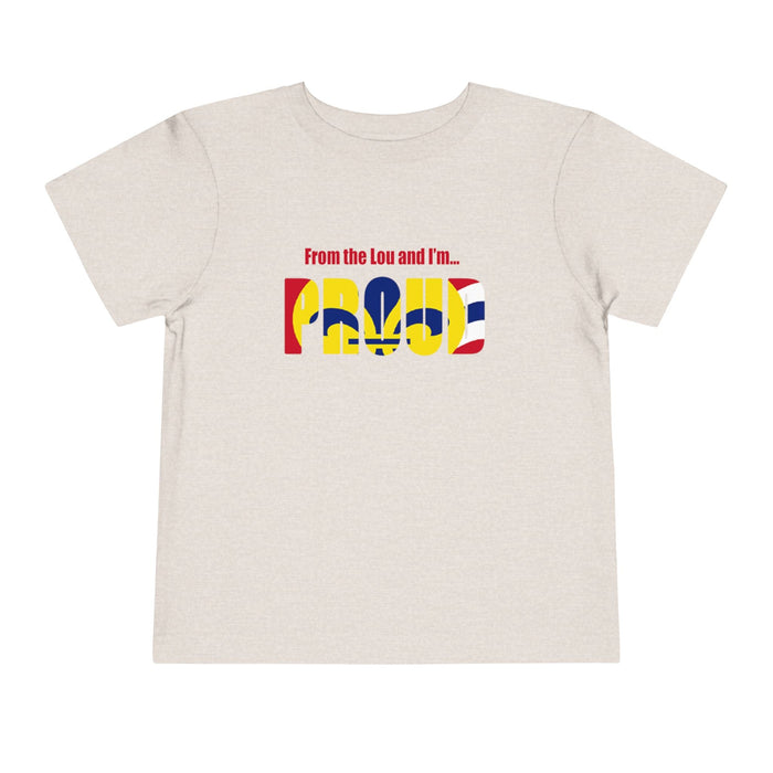 Toddler Tee — "From the Lou and I’m... Proud" St. Louis Flag Kids Shirt - 314 Originals