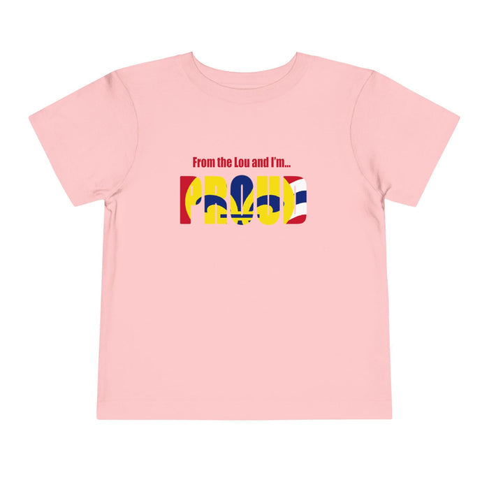 Toddler Tee — "From the Lou and I’m... Proud" St. Louis Flag Kids Shirt - 314 Originals