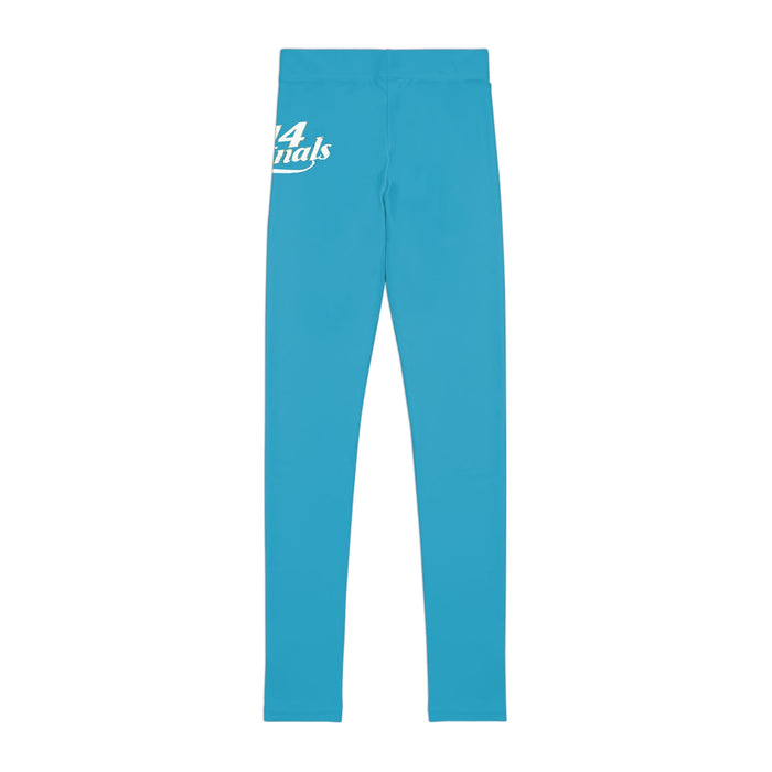 Turquoise 314 Script Kids' Printed Leggings - 314 Originals