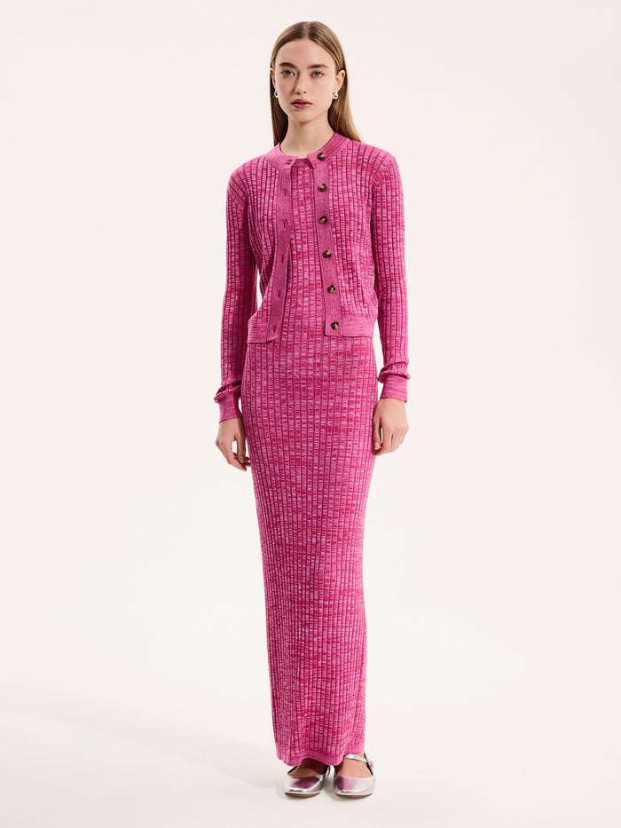Tyler Dress in Space Dye Pink