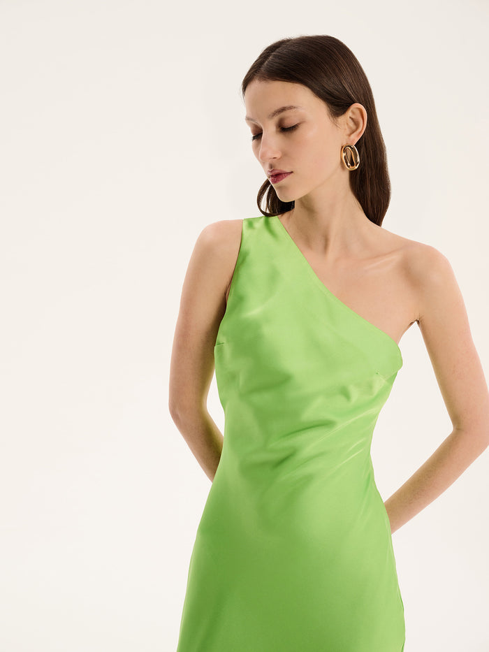 Uma Dress in Lime Green