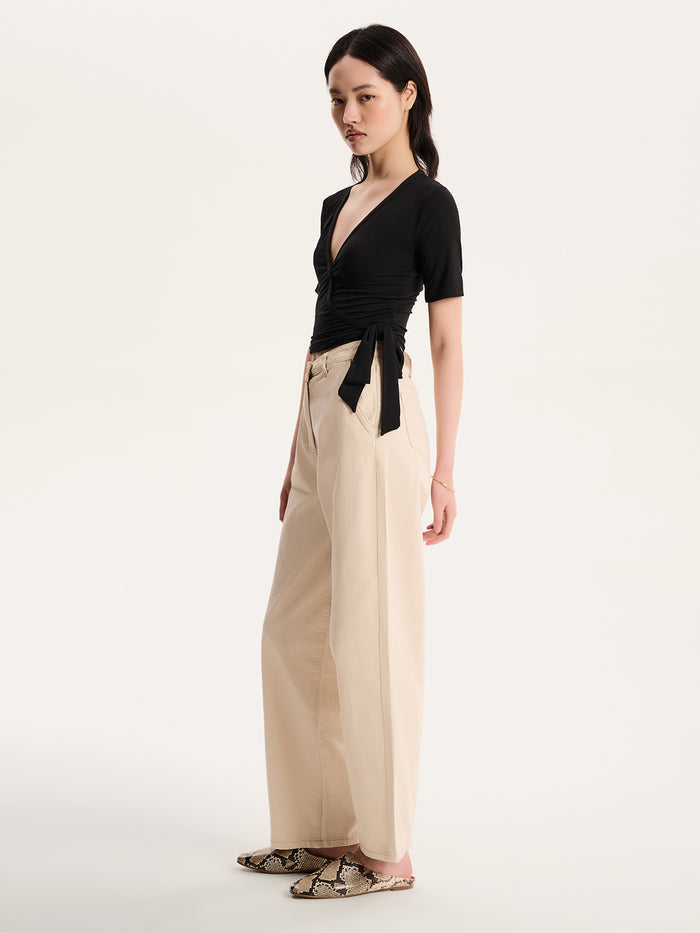 Venus Wrap Top in Black