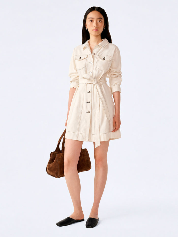 Vera Dress in Ecru