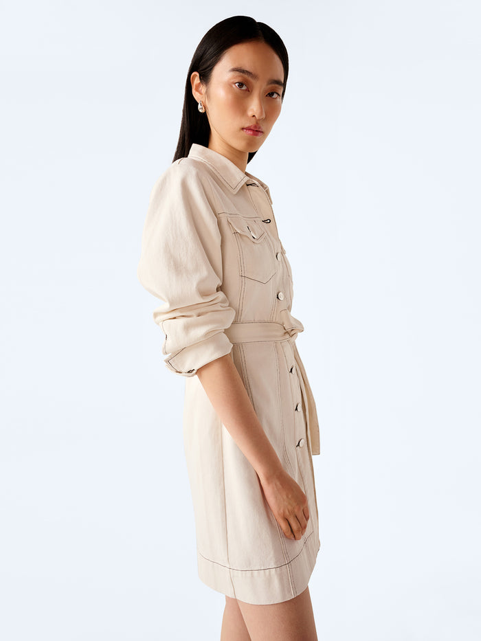 Vera Dress in Ecru
