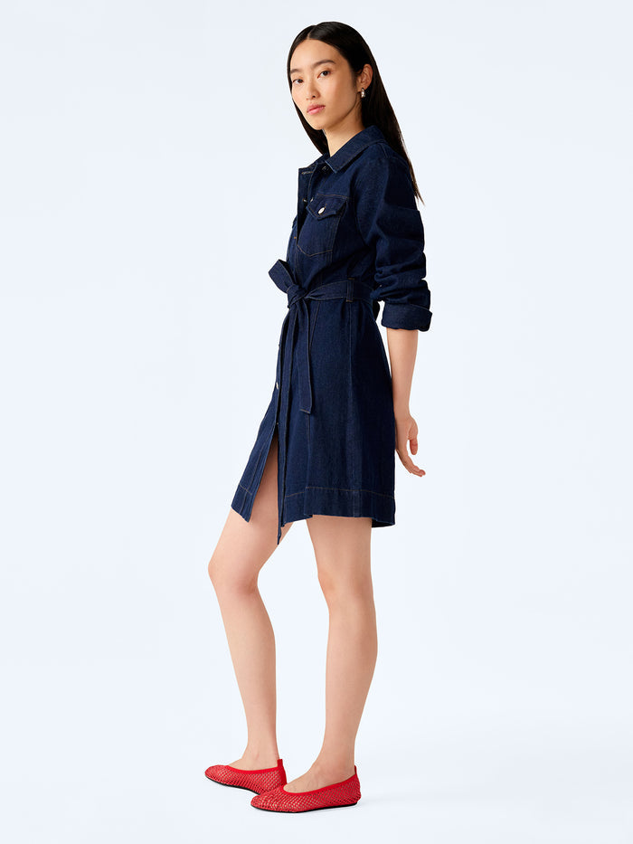 Vera Dress in Indigo