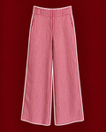 Vintage Anthropologie Pink Striped Wide-Leg Pants