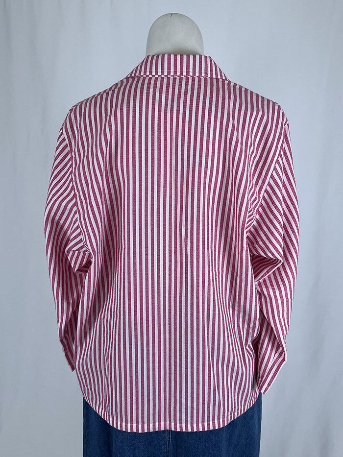 Vintage Koret Size 16/18 (38) Pink & White Stripe Blazer