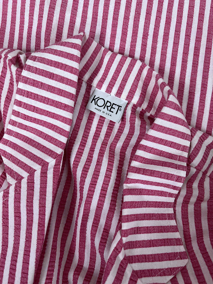 Vintage Koret Size 16/18 (38) Pink & White Stripe Blazer