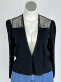 Vintage St. John Size 12/14 (10) Black Lace Sweater