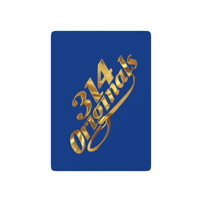 Vintage Style Poker Playing Cards – 314 Originals Blue & Gold Back, Decorative Ace of Spades Deck - 314 Originals