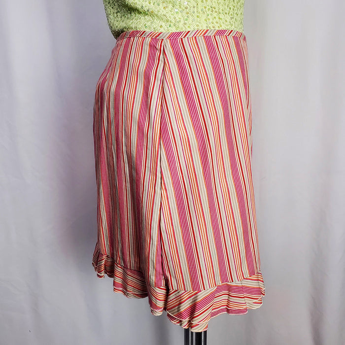 Vintage Venezia Size 16 Pink & Beige Striped Skort DEADSTOCK