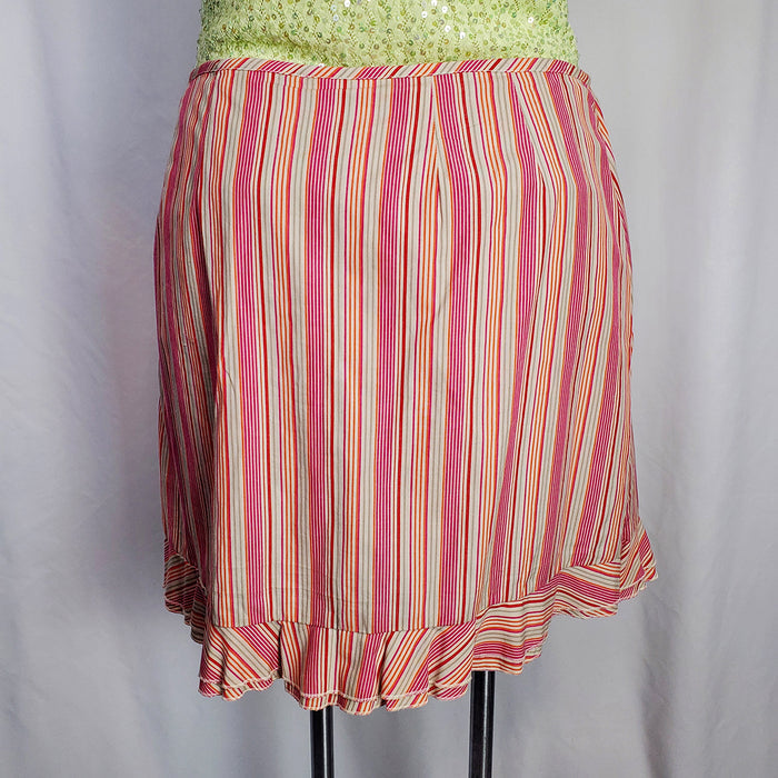 Vintage Venezia Size 16 Pink & Beige Striped Skort DEADSTOCK
