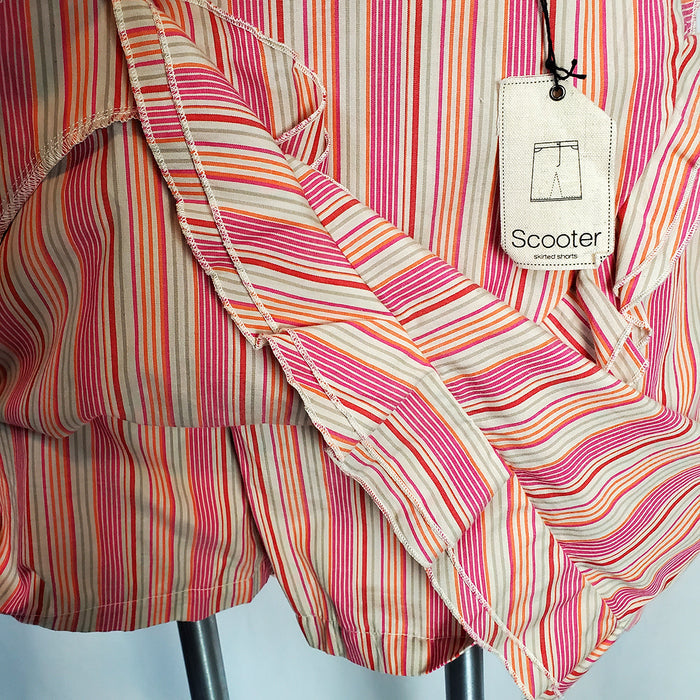 Vintage Venezia Size 16 Pink & Beige Striped Skort DEADSTOCK