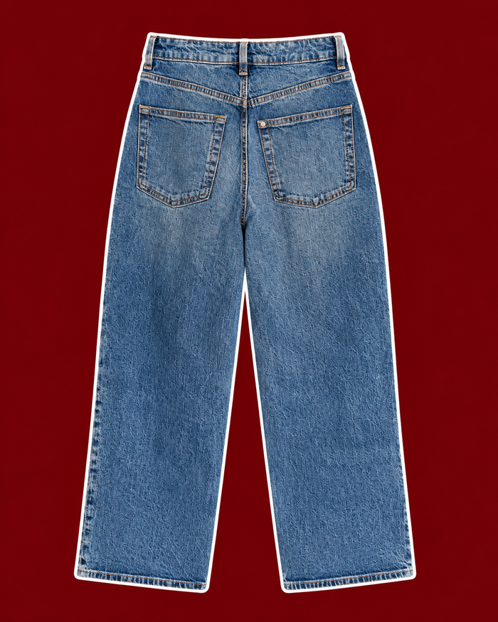 Wide-Leg Denim Jeans