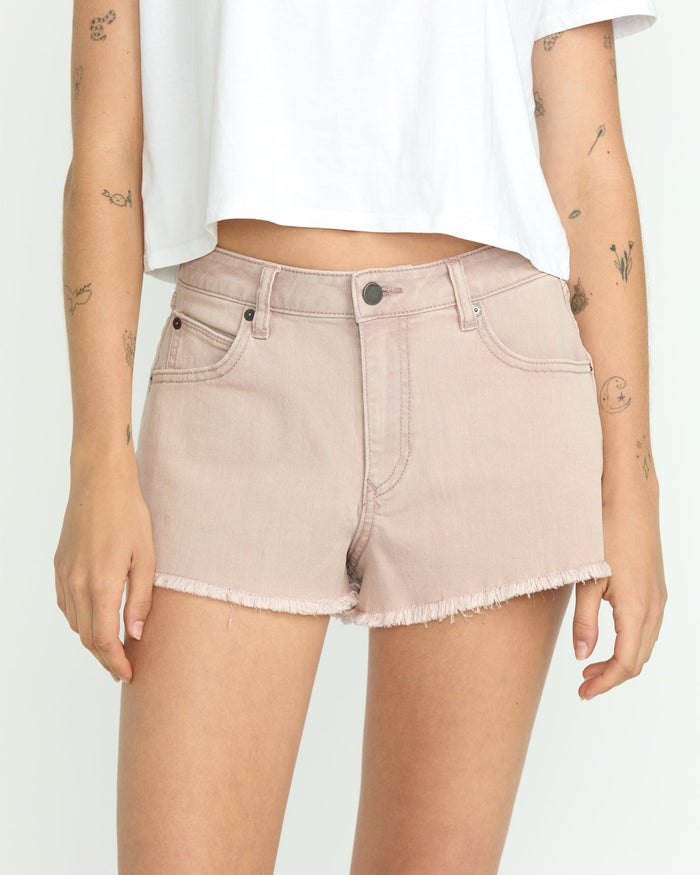 Women's 1991 Stoned Denim Shorts-Stone-Volcom