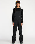 Women's Ash Stretch Gore Bib Overall-Black-Volcom