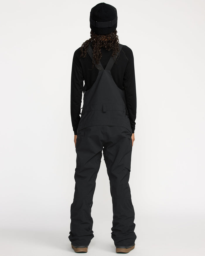 Women's Ash Stretch Gore Bib Overall-Black-Volcom