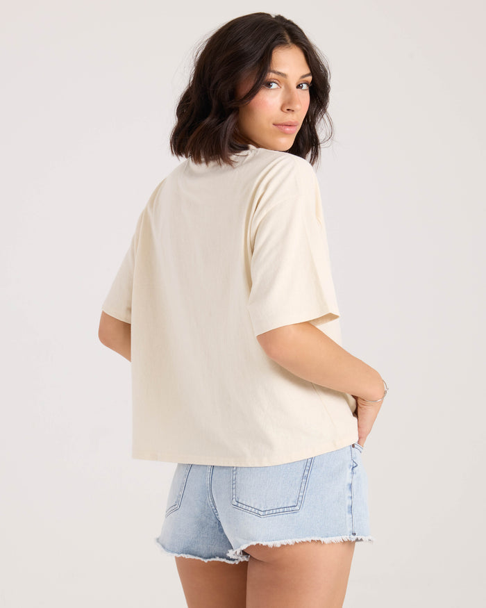 Women's Bliss Tee-Vintage White-Volcom