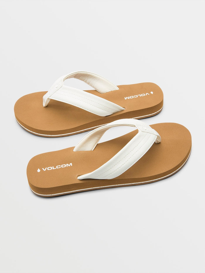 Women's Boyfriend Thong Sandals-White-Volcom