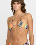 Women's Bring It On Halter Bandeau Bikini Top-Multi-Volcom