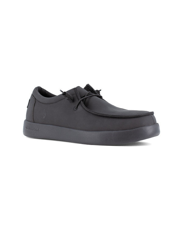 Women's Chill Safety Toe Water and Slip Resistant Work Sneakers-Black-Volcom